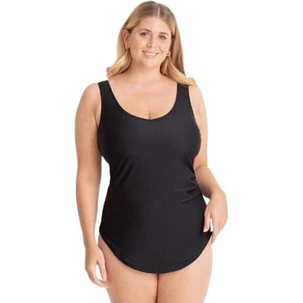 Women's Shapermint Empetua Black Smoothing Swimsuit Size 4XL NWT #2486